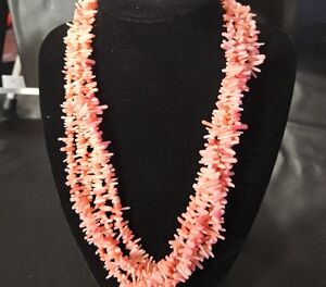 Amazing Pink Branch Coral Necklace